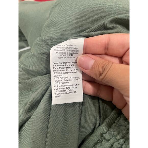 J.Crew Sherpa Barn Jacket Green Heritage Coastal Grandpa Core Large - Picture 4 of 6